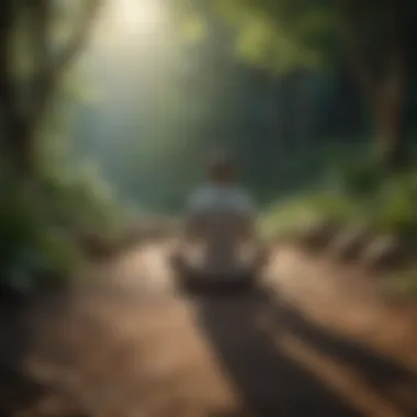 Meditation: A Path to Inner Peace A person meditating in a tranquil environment.