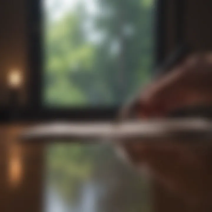 A journal open with a pen, symbolizing self-reflection