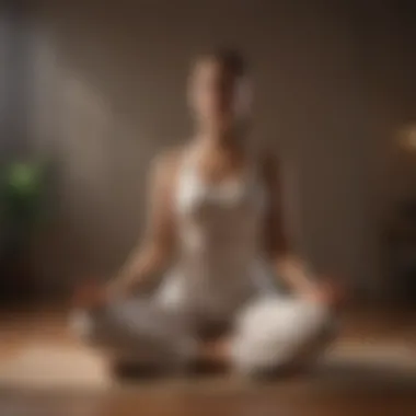 An individual demonstrating a seated meditation stance with perfect alignment