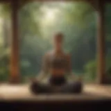 A serene environment showcasing a balanced meditation posture