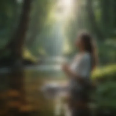 Embracing Tranquility in Nature Calm nature scene promoting relaxation