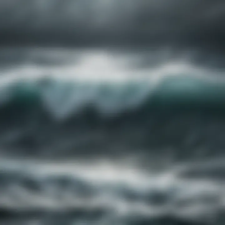 A stormy sea symbolizing emotional turmoil