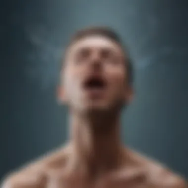 The Impact of Stress on Breathing An illustration showing the effects of stress on breathing patterns