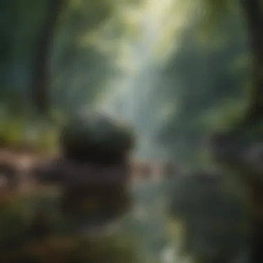 Nature's Embrace of Calm A serene nature scene reflecting calmness and tranquility