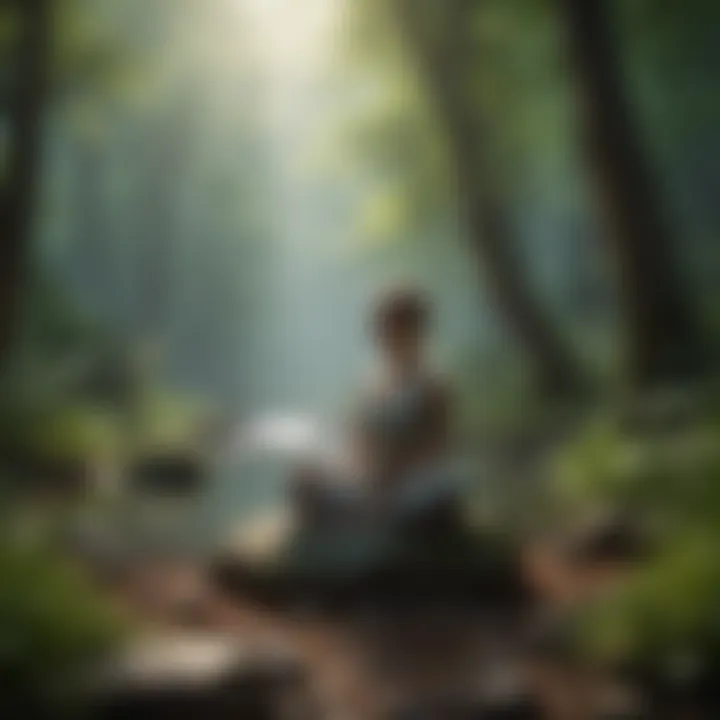A serene nature scene that evokes calmness and focus