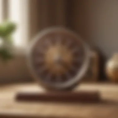 Gong Timer in Action Close-up of a gong timer in use during meditation