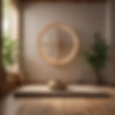 Meditation Space with Gong Timer A serene meditation space featuring a gong timer