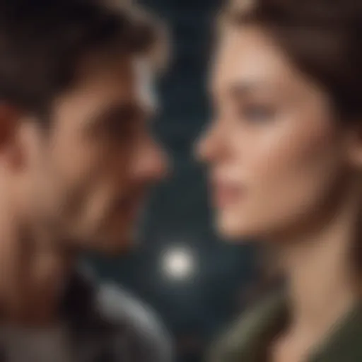 Illustration of a couple communicating openly