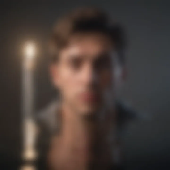 Scene depicting a moment of reflection on anxiety