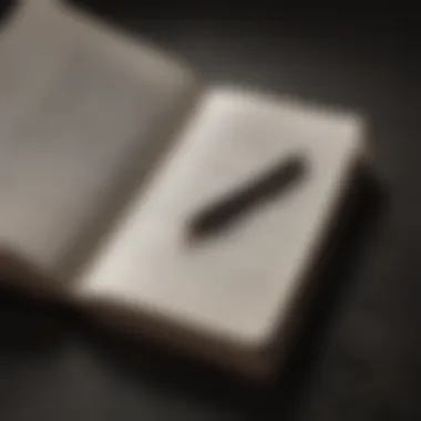 The Power of Reflection A close-up of a journal with a pen resting on a blank page