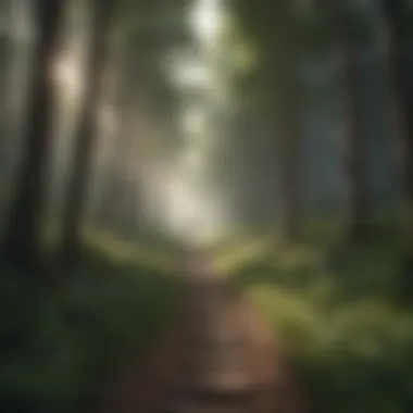 A path leading through a forest, symbolizing the journey of self-discovery.