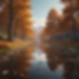 A serene landscape depicting the changing seasons, symbolizing the inevitability of transformation.